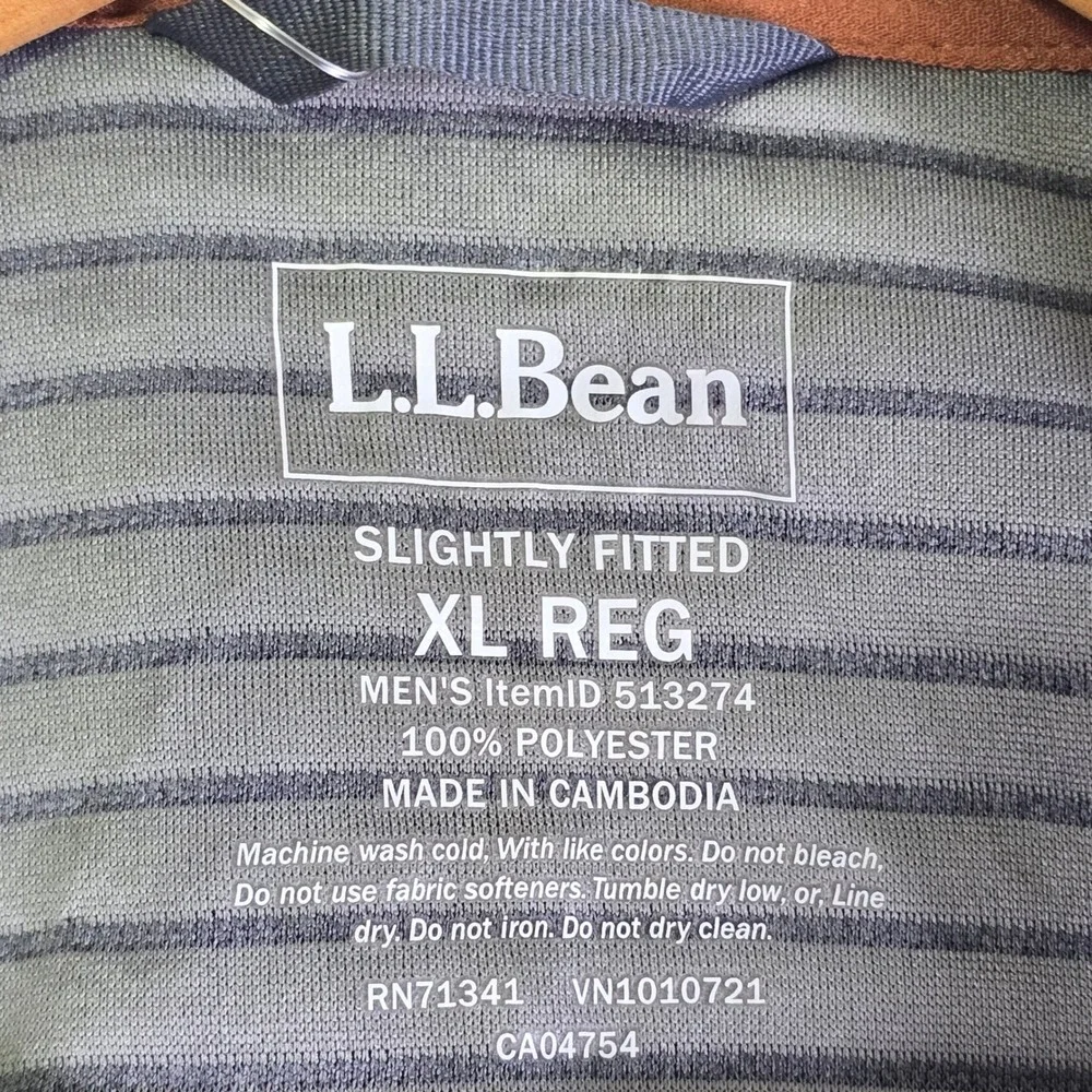 NWT LL Bean Mens XL Airlight Baffled Full Zip Vest Gray Copper Katahdin Patch